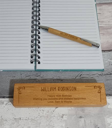 Personalised engraved pen - personalised, in