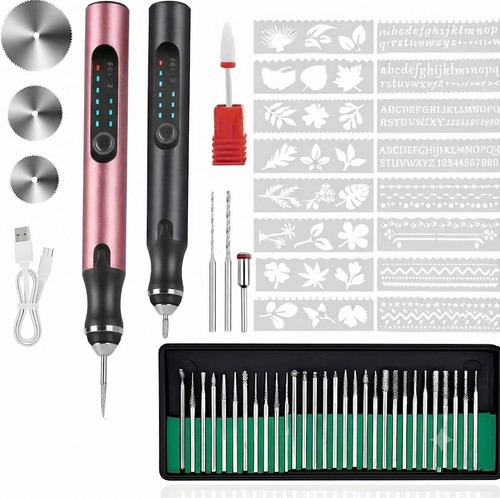 Engraving pen with bits - with,